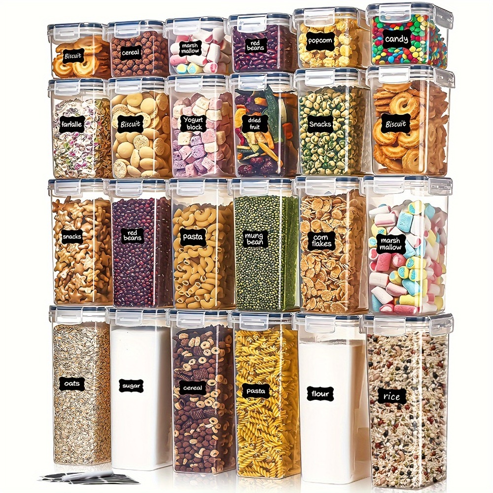 Healthy Kitchen Gadgets - 24-teiliges Lebensmittel-Aufbewahrungsset 12 Behälter 12 Deckel