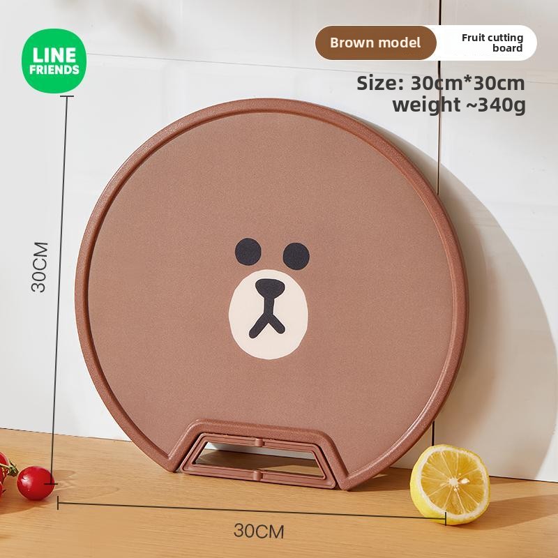 Kitchen Gadgets Plus - LINE FRIENDS Braunes Anime-Cartoon-Schneidebrett, Niedliches Kawaii