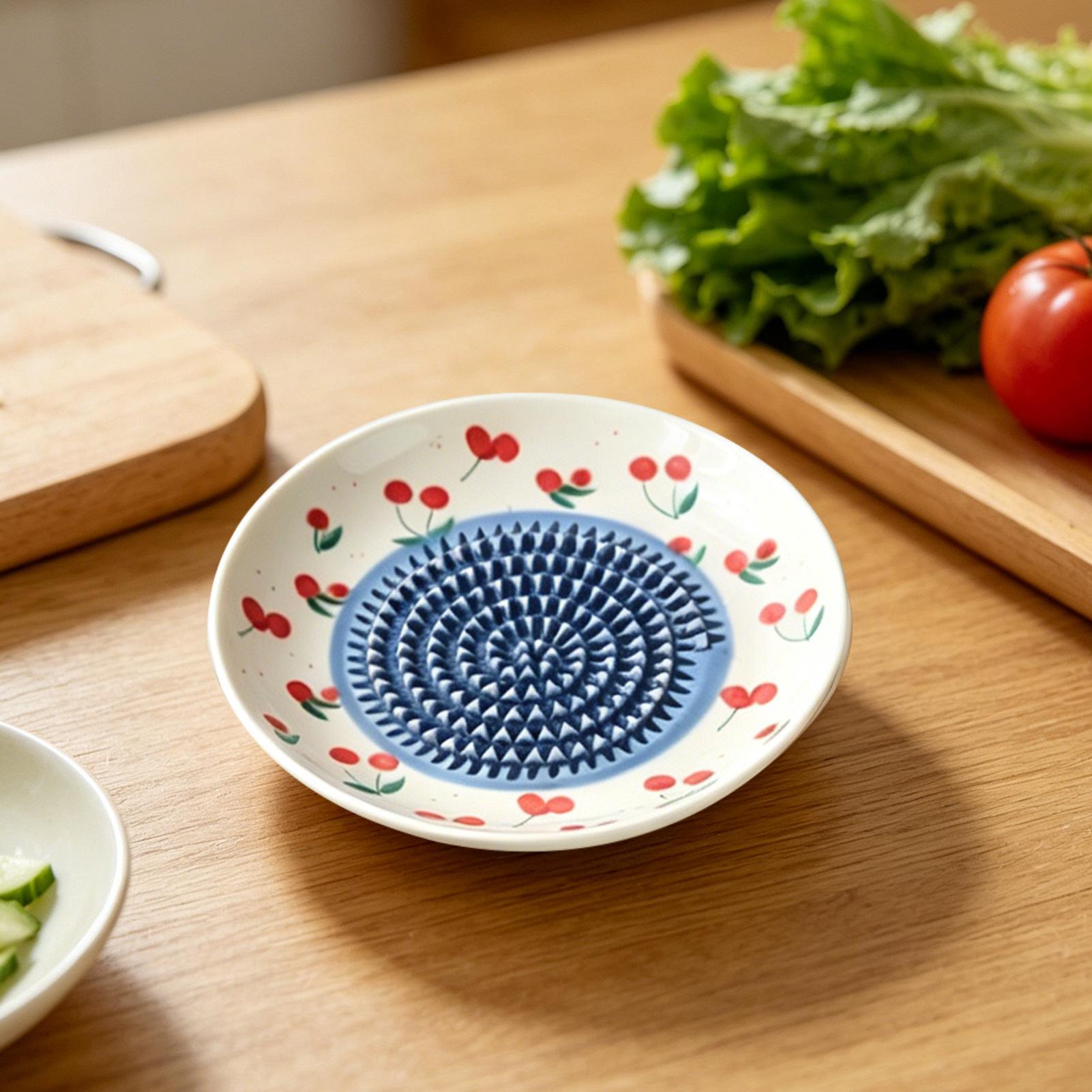 Kitchen Gadgets For Seniors - Einfache Keramik-Ingwerreibe, Handmühle, Knoblauchpresse, tragbare Porzellan-Karotten-Ingwer-Reibe,