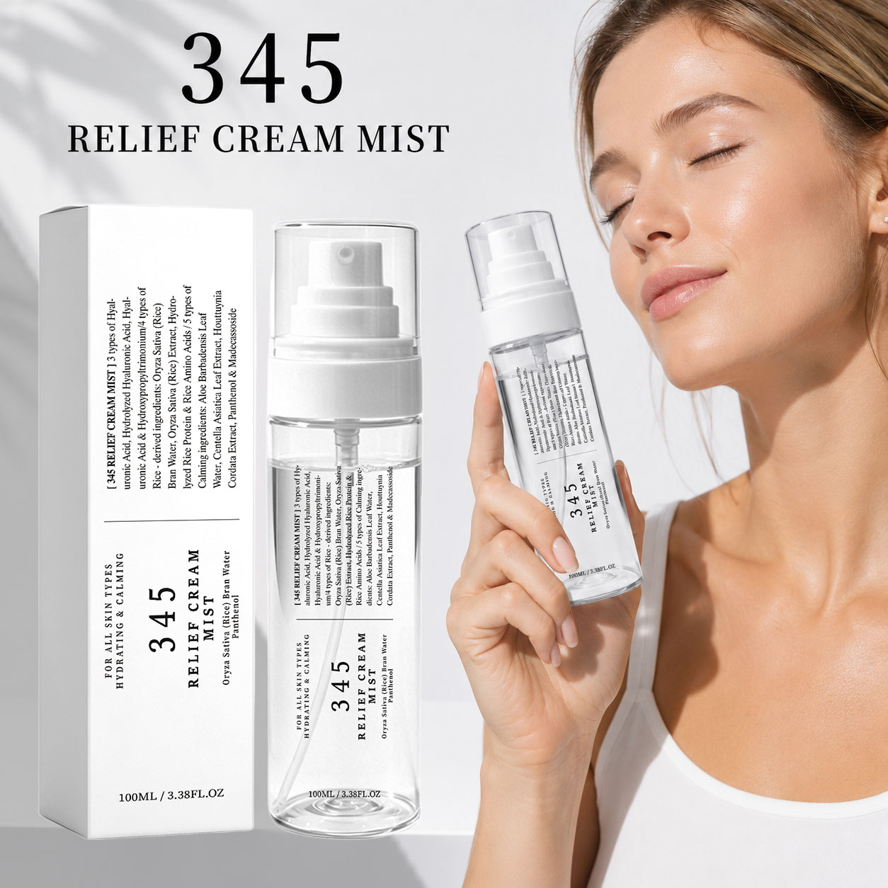 Oil Mister Spray Bottle - 345 Relief Cream Mist Koreanische Hautpflege