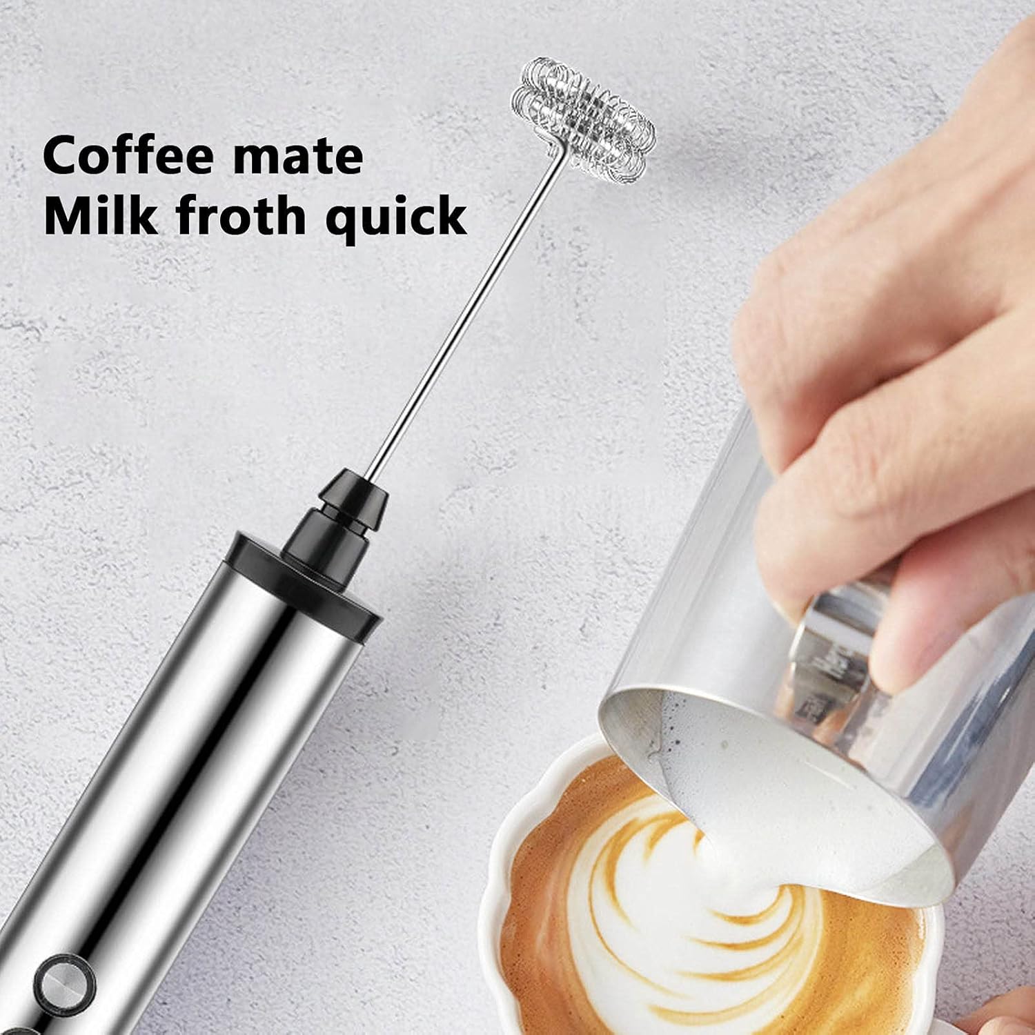 Healthy Kitchen Gadgets - Magpie 3-in-1 Handmixer Elektrischer Milchaufschäumer Getränkemixer