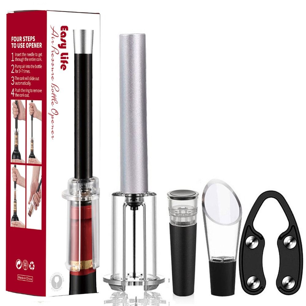 Healthy Kitchen Gadgets - Bar-Zubehör Weinflaschenöffner-Set Aluminiumlegierung ABS Luftpumpen-Korkenentferner Küchen-Gadgets