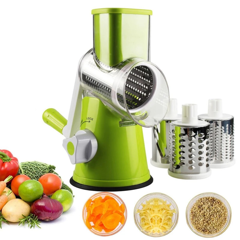 Household Kitchen Gadgets Vegetable Cutter Silk Cutter - Manuelle Rotations-Käsereibe für Gemüseschneider, Kartoffelschneider, Mandoline,