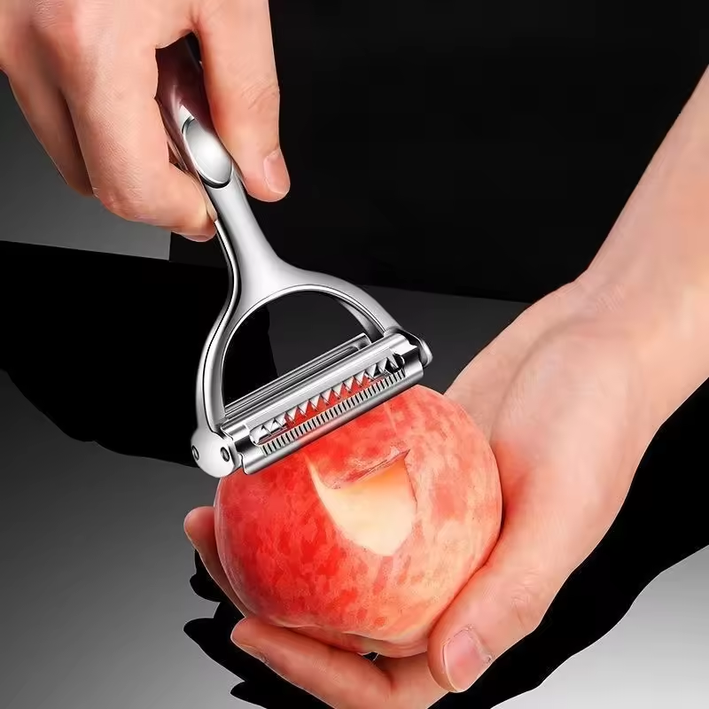 2in1 Edelstahl Gemüse Schäler  – Household Kitchen Gadgets Vegetable Cutter Silk Cutter Bewertung und Preis