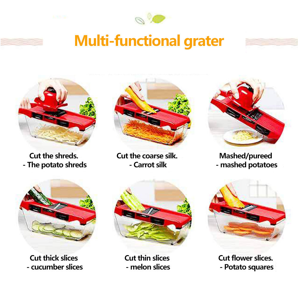 Gemüseschneider mit Stahlkling – Household Kitchen Gadgets Vegetable Cutter Silk Cutter Bewertung und Preis