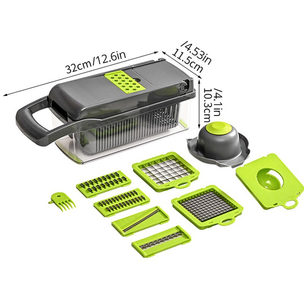 12/16-teiliger Gemüseschneider – Household Kitchen Gadgets Vegetable Cutter Silk Cutter Bewertung und Preis