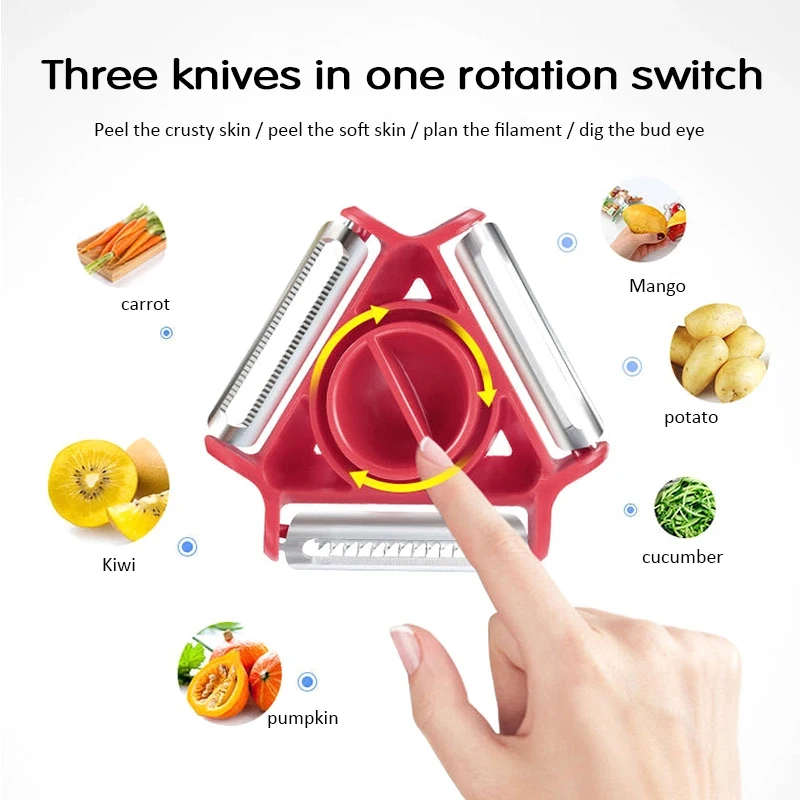 1/3-teiliges 3-in-1 Magic Trio – Household Kitchen Gadgets Vegetable Cutter Silk Cutter Bewertung und Preis